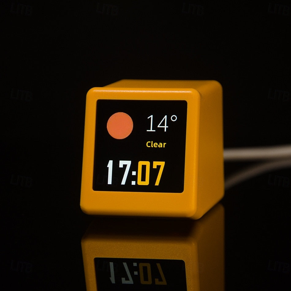 Smart Portable Clock WiFi Weather Station – Real-Time Temperature, Humidity & Weather Display