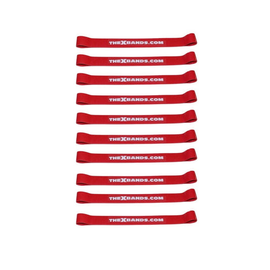 10 pack of red 30 lb loop resistance booty bands